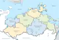 Districts and independent towns in Mecklenburg-Vorpommern