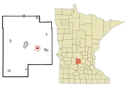 Location of Darwinwithin Meeker County, Minnesota