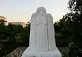 Memorial sign "Grieving Angel" in memory of the victims of the Holodomor in Ukraine