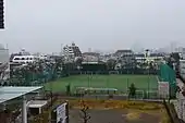 Football pitch that makes up part of the park