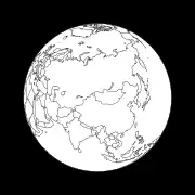Figure 6: View of the Earth four hours before apogee from a Molniya orbit under the assumption that the longitude of the apogee is 90°&nbsp;E. The spacecraft is at an altitude of 24,043&nbsp;km over the point 92.65°&nbsp;E 47.04°&nbsp;N.