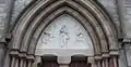 Tympanum of Madonna and child at St Macartan's Cathedral, Monaghan