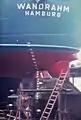Motor vessel Wandrahm in Dock with Ice nose at stern