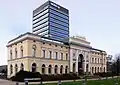 Former Alter Bahnhof&nbsp;[de] building or Ottmerbau in Braunschweig, head office of Braunschweigische Staatsbank (1966-1970), Nord/LB (1970-2002), then Braunschweigische Landessparkasse (since 2008)