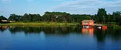 The serene Thadlaskein Lake is located at the outskirts of Jowai town