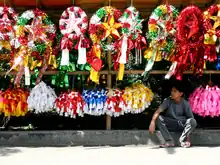Image 28Parol (Christmas lanterns) being sold during the Christmas season (from Culture of the Philippines)