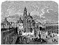 Plaza de Santo Domingo in a painting of 1862 by Hercule Catenacci and Désiré Charnay.