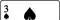 on top of the 2 of spades lies the 3