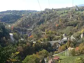 The high bridge over the Bonne&nbsp;[fr], on the Route Napoléon