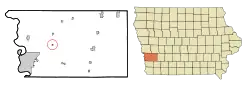 Location of McClelland, Iowa