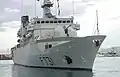 The 100&nbsp;mm gun of the French frigate Prairial sealed by a tampion