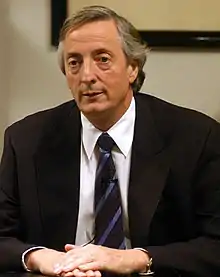 Image 21Néstor Kirchner served as President of Argentina from 2003 to 2007. His presidency marked the ideology called Kirchnerism. (from History of Argentina)