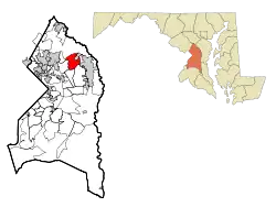 Location of Glenn Dale, Maryland