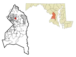 Location of New Carrollton, Maryland