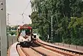 Inaugural train of the Linie U7 to Enkheim on&nbsp;May&nbsp;30,1992