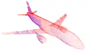 Matching of the inside data with the aircraft model.