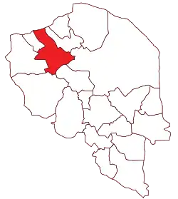 Location of Rafsanjan County in&nbsp;Kerman&nbsp;province