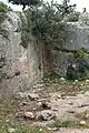 Synagogue carved into the rock at ancient Kefar Hananiah (later Kafr 'Inan)