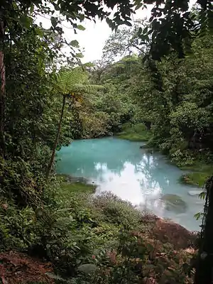 Image 26The Rio Celeste (sky blue river) at Tenorio Volcano National Park in Costa Rica. (from Water resources management in Costa Rica)