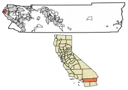 Location of Coronita in Riverside County, California