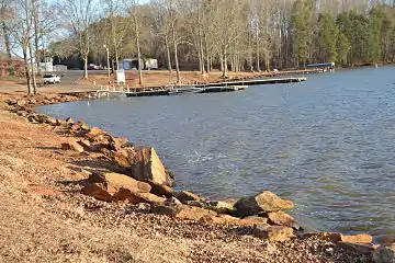 It is a 1,534-acre (621&nbsp;ha) reservoir in Spartanburg County, South Carolina, with 33 miles (53&nbsp;km) of shoreline.