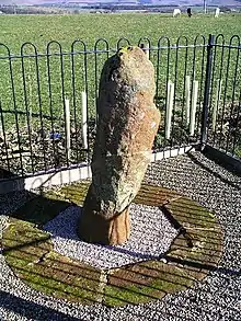 Image 71Roman milestone still in situ by the A66 near Kirkby Thore (from History of Cumbria)