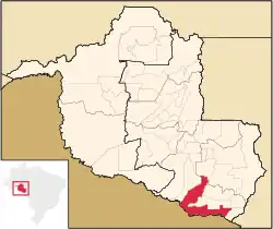 Location in Rondônia state