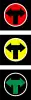 S-3h - directional traffic light with signals for turning left and right
