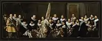 Nicolaes Pickenoy (1632), Banquet of civic guardsmen from the company of captain Jacob Backer and lieutenant Jacob Rogh