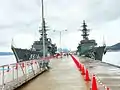 JS Abukuma and JS&nbsp;Setoyuki on 25 August 2013.