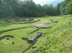 Image 26The sanctuaries in the ruined Sarmizegetusa Regia, the capital of ancient Dacia (from History of Romania)