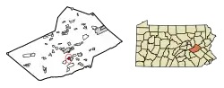 Location of Cressona in Schuylkill County, Pennsylvania