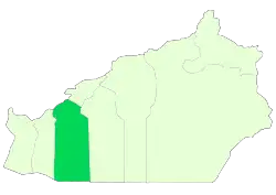 Location of Sorkheh County in Semnan province