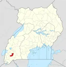 District location in Uganda