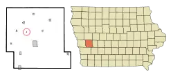 Location of Westphalia, Iowa