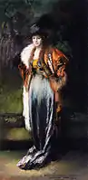 Mrs A Stewart Walker in a Fur, 1910