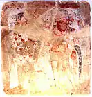 Kushan worshipper with Oesho, Bactria, 3rd century CE.