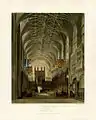 St George's Chapel, Windsor Castle from the Altar, from Pyne's Royal Residences, 1819.