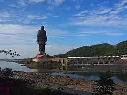 View from the opposite bank or river Narmada