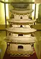 Stupa with lotus, bodhi leaf and dancer decoration, Hanoi, Lý dynasty, 11th–13th century AD, ceramic – National Museum of Vietnamese History – Hanoi, Vietnam