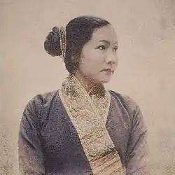 Image 16Lao princess wearing gold embroidery (from Culture of Laos)