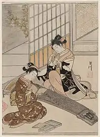 Kotoji no rakugan, first state, 1766, bearing Kyosen's seal: 巨川