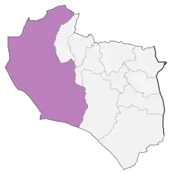 Location of Tabas County in&nbsp;South&nbsp;Khorasan&nbsp;province