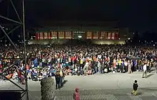 Image 23An overflow crowd watches the simultaneous outdoor broadcast of a performance in National Concert Hall by the Vienna Philharmonic conducted by Simon Rattle. (from Culture of Austria)