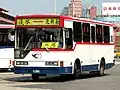 Fuso MK117JL bus chassis with 6D16 engine in Taiwan.