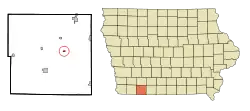Location of Conway, Iowa
