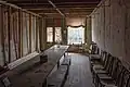 The interior dining area of the old Stafford Hotel.