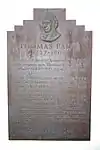 Plaque on the Thomas Paine Hotel, Thetford