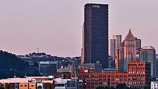 Viewed from the 31st Street Bridge in the morning light