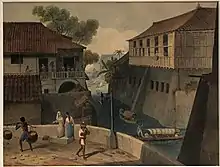 A Manila canal lined with bahay na bato